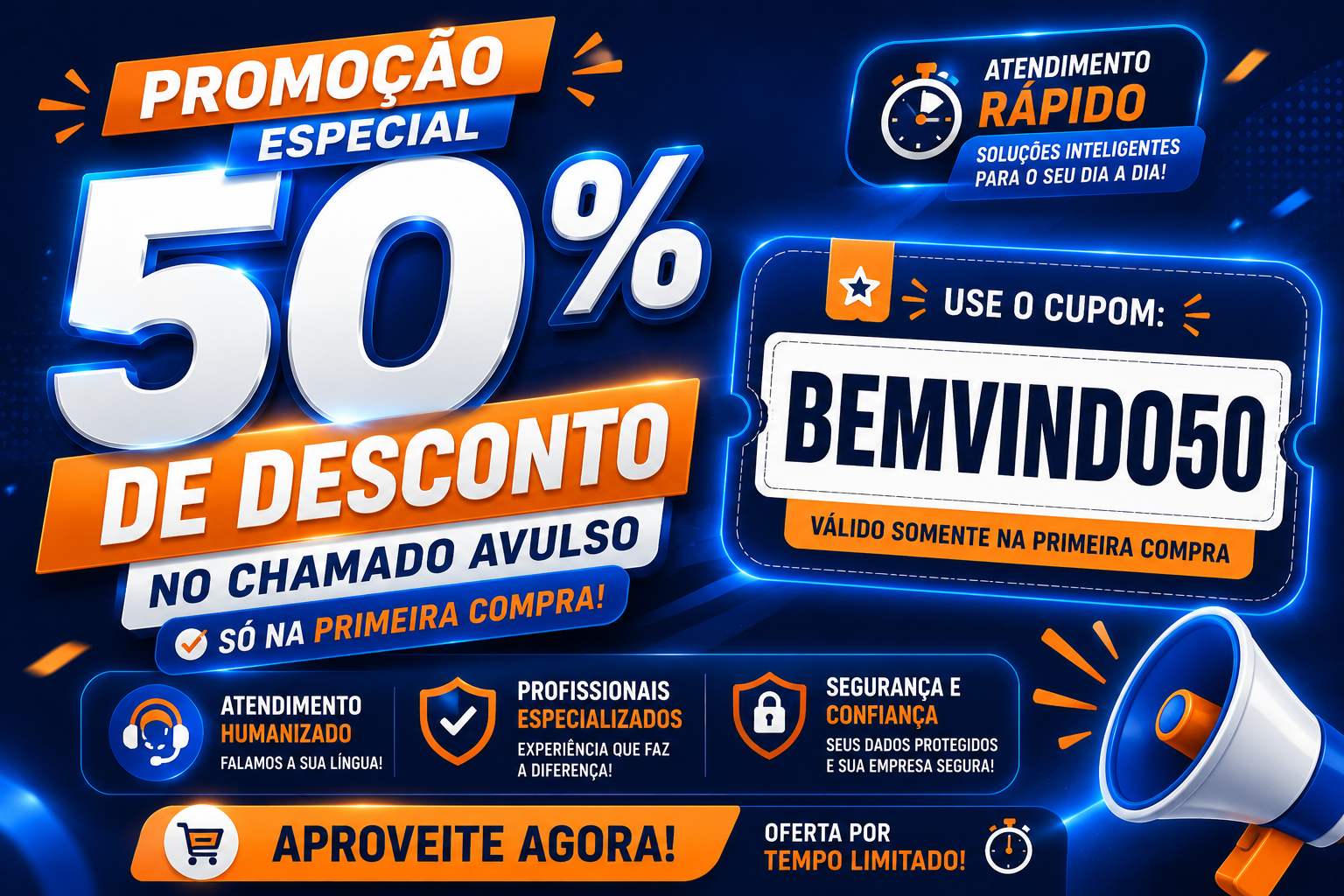 Promoção DEL.3 - 10% OFF na primeira compra